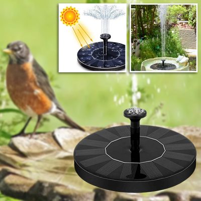 Fântână solară pentru grădină - 6 modele, jet 30–60 cm, fără cabluri | FONTANA