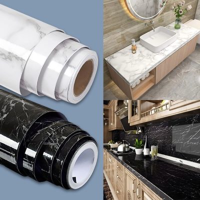 Folie autoadezivă cu efect de marmură (45 cm x 300 cm) | MARBLEEX