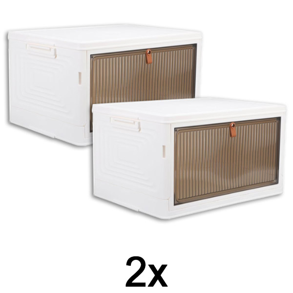 2x Cutie de depozitare cu capac – gata în 2 minute, fără unelte | ORGABOX