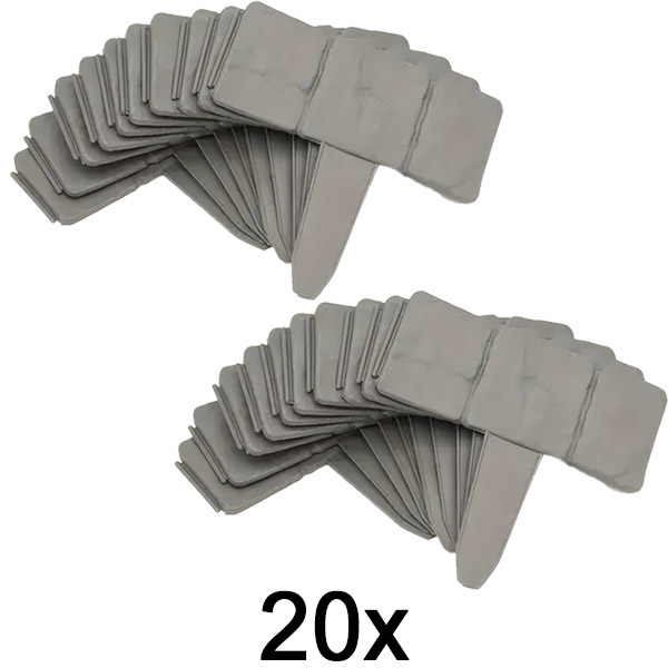 2x Bordură de grădină cu aspect de piatră (10 buc.) | MINIFENCE